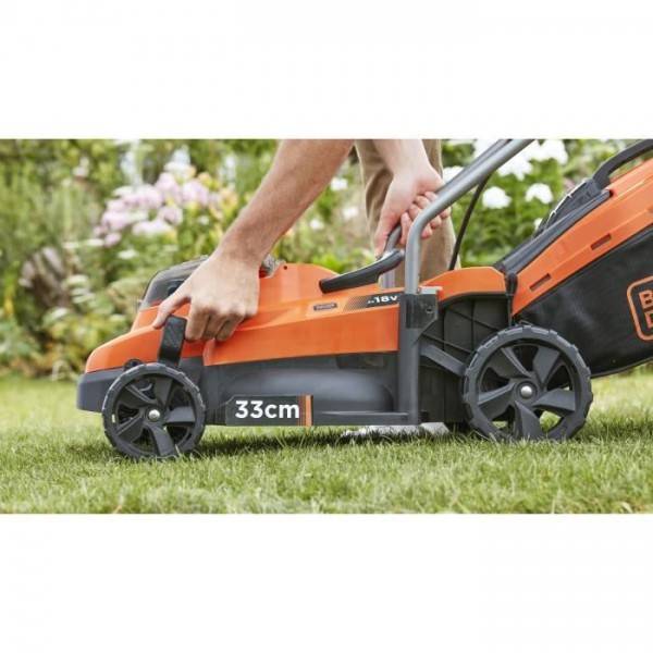 Tondeuse a Gazon BLACK+DECKER   18V BCMW3318L2-QW 33 cm - Jardin Jusqu'a 350 m² - 35 L avec 2 Batteries et 1 Chargeur - Image 5