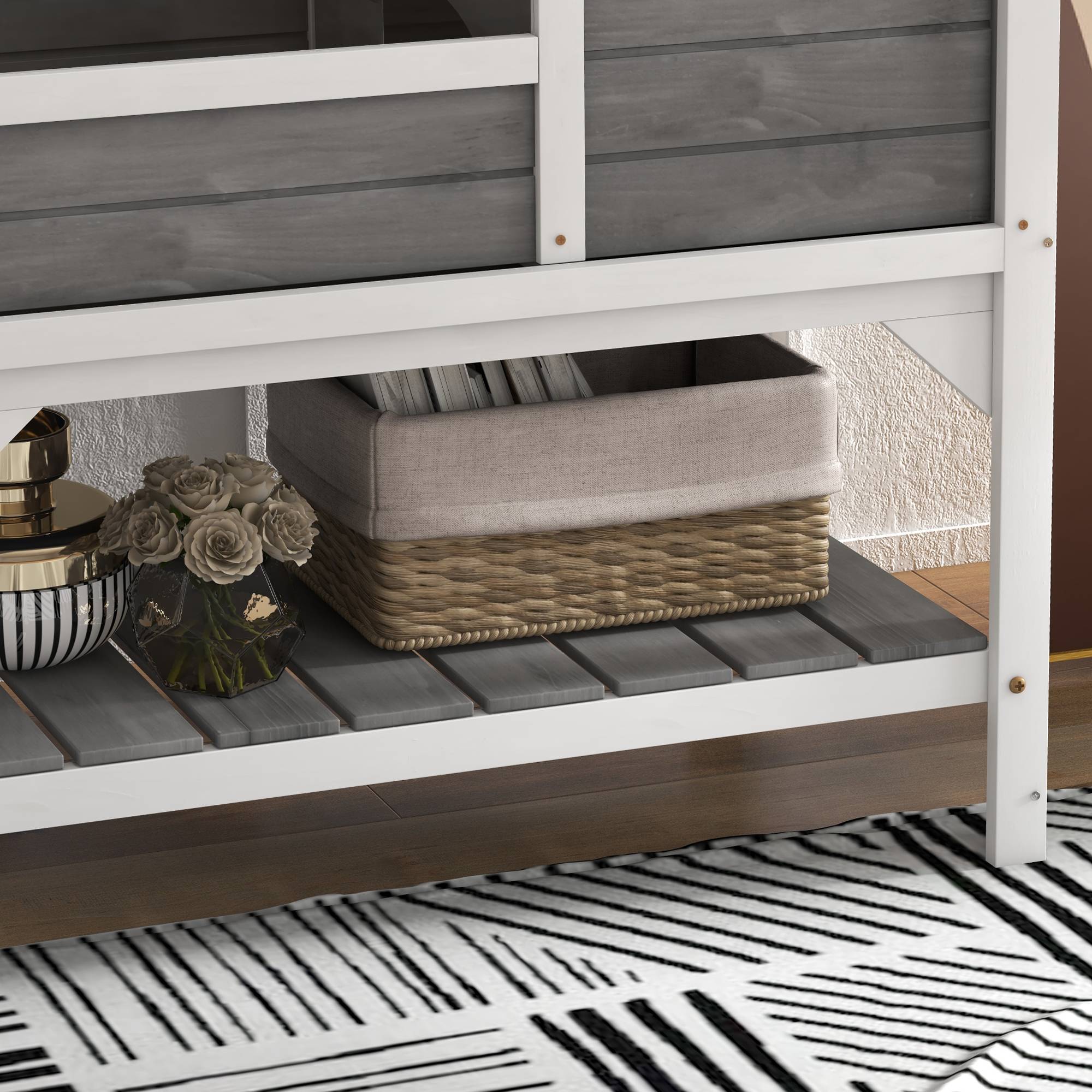 Maison tortue terrestre sapin gris, 2 couvercles ouvrables, 2 espaces - Image 7