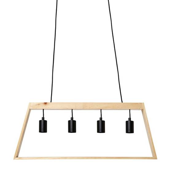 Ostaria - Suspension trapèze en bois 4 cordons Ostaria - Image 1