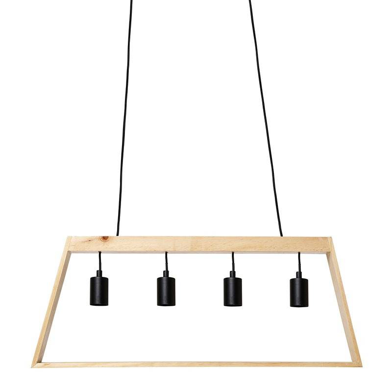 Ostaria - Suspension trapèze en bois 4 cordons Ostaria