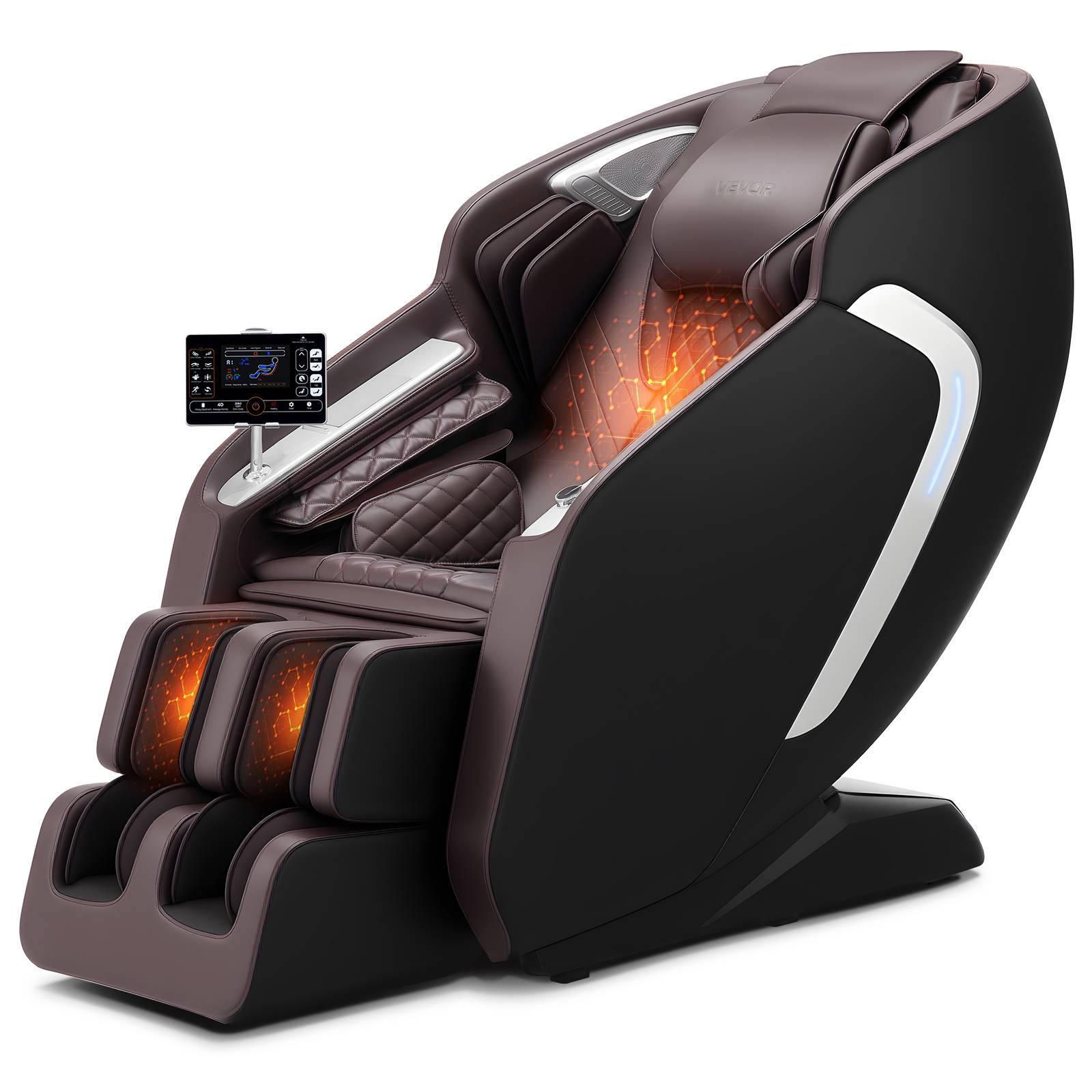 Vevor - VEVOR Fauteuil massage rail SL, relaxation 4D inclinable, zéro gravité, mode yoga, voix IA.