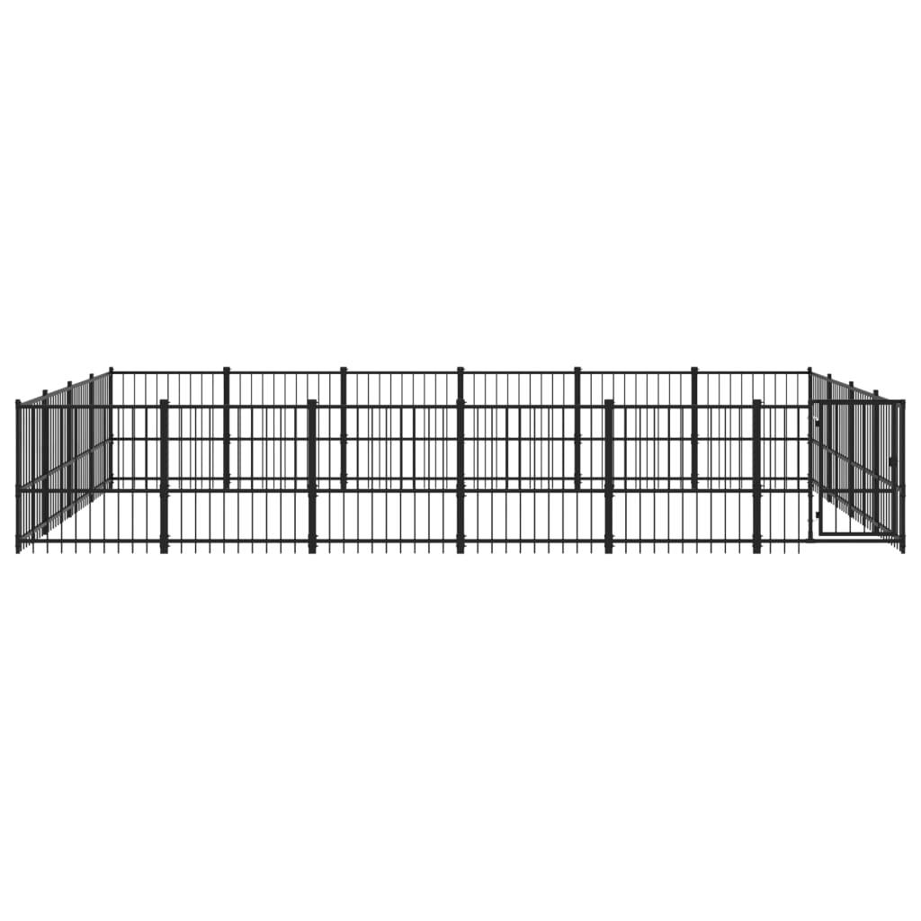 Vidaxl - Chenil d'extérieur pour chiens Acier 22,58 m² vidaXL 3124628 - Imagen 7