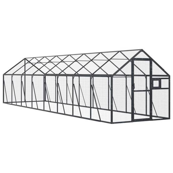 Grande Cage Aluminium Géante Élevage Anthracite 179x800cm - ComfortXL Outdoor Living - Image 2