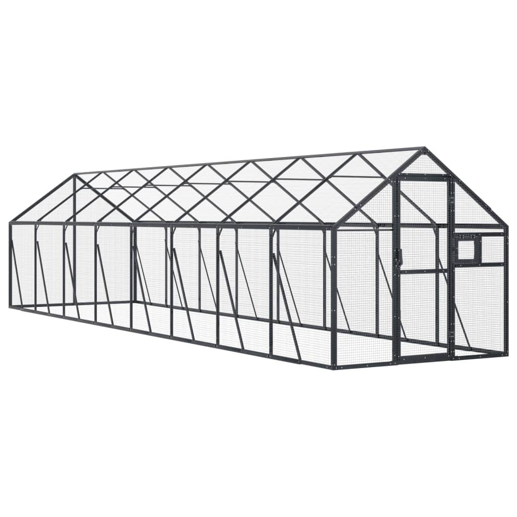 Grande Cage Aluminium Géante Élevage Anthracite 179x800cm - ComfortXL Outdoor Living - Image 2
