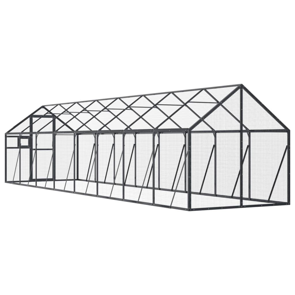 Grande Cage Aluminium Géante Élevage Anthracite 179x800cm - ComfortXL Outdoor Living - Image 5