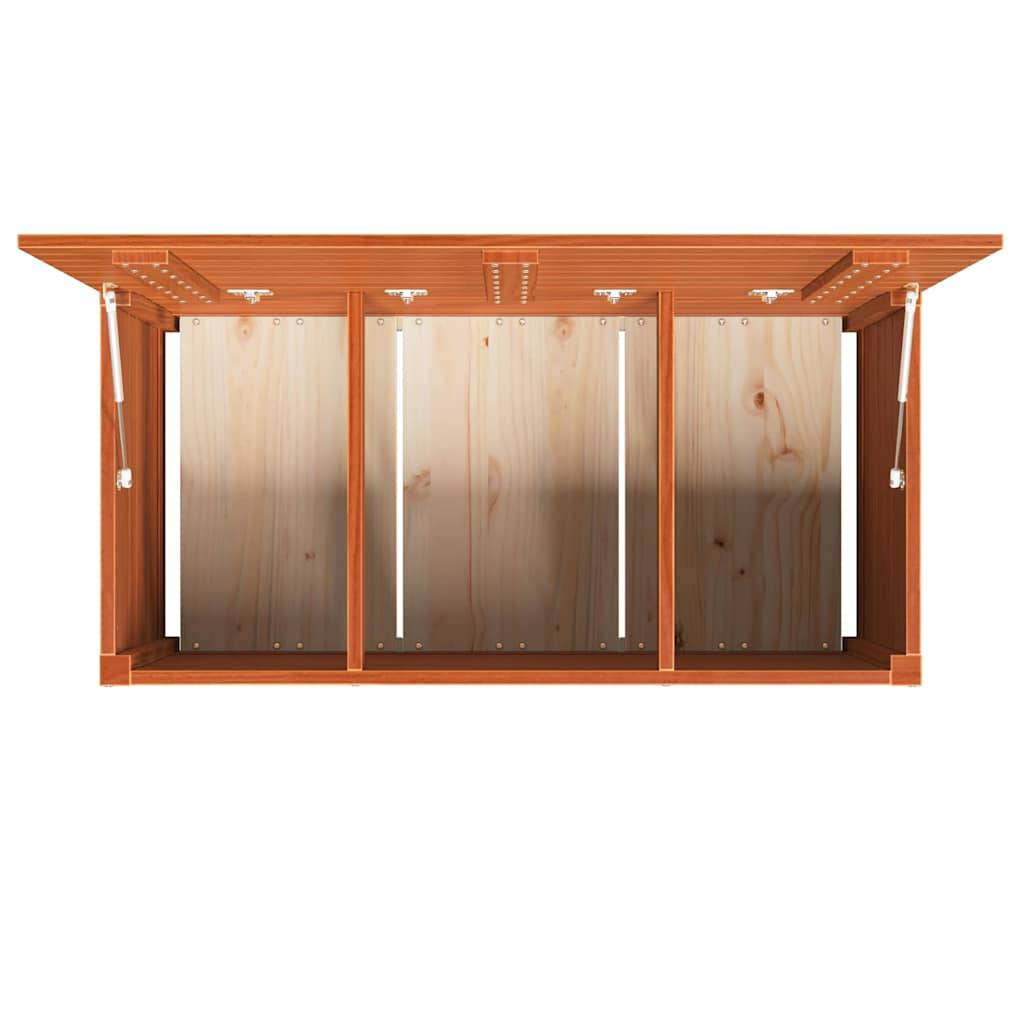 Boîte de rangement bois d'ingénierie brun cire 101 x 50.5 x 46.5 cm - PANGIVO - Image 9