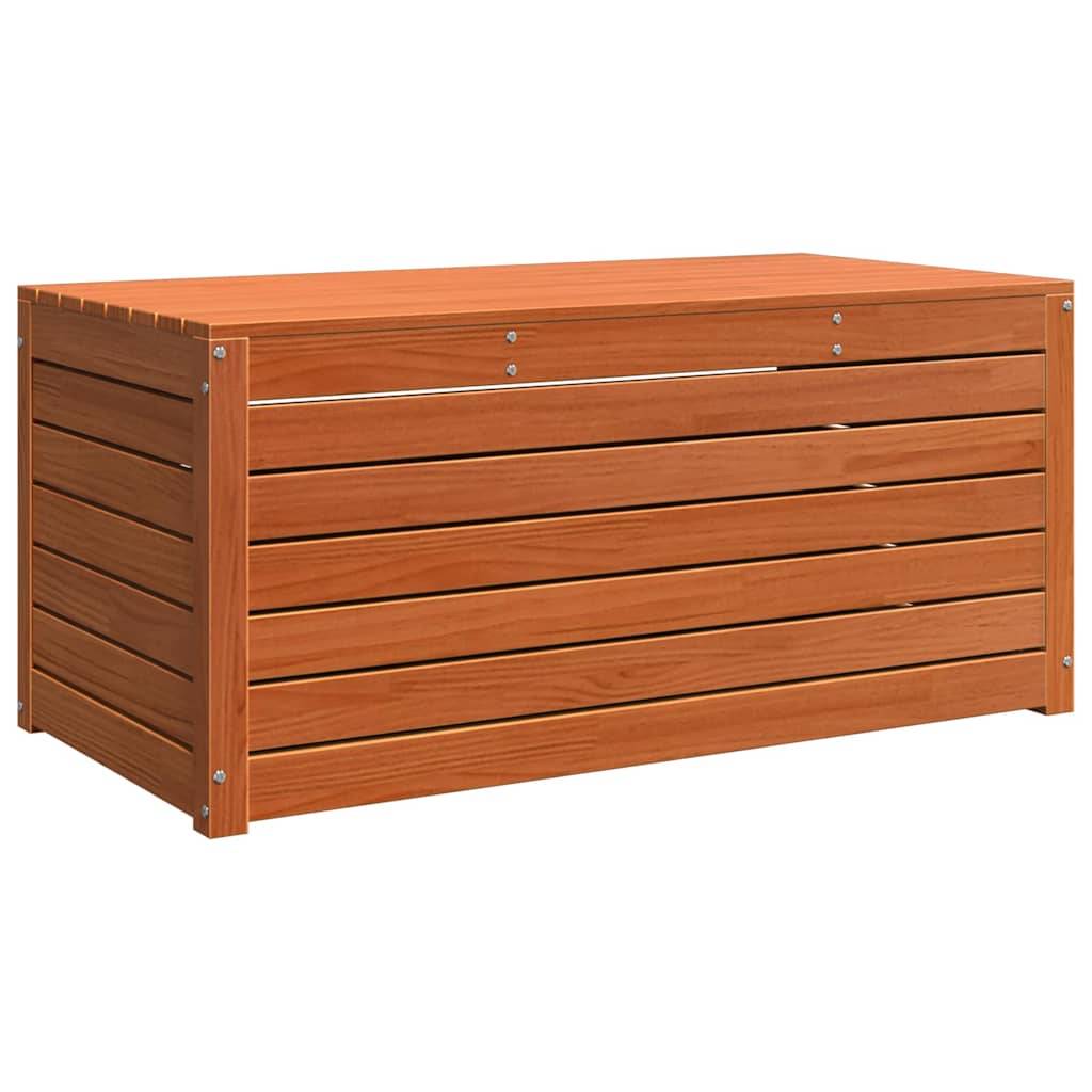 Boîte de rangement bois d'ingénierie brun cire 101 x 50.5 x 46.5 cm - PANGIVO - Image 2