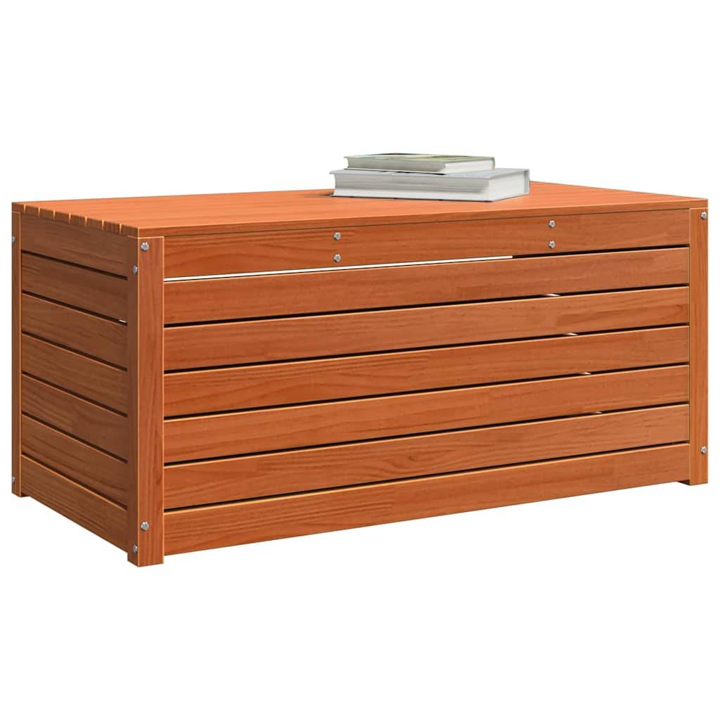 Boîte de rangement bois d'ingénierie brun cire 101 x 50.5 x 46.5 cm - PANGIVO - Image 3