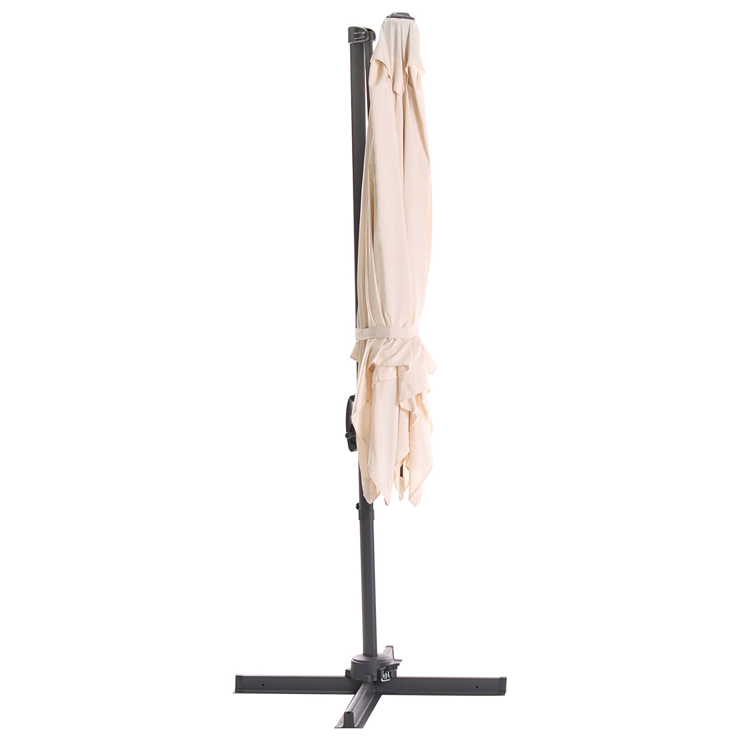 Beliani - Parasol déporté Tissu Beige clair MONZA - Beliani - Imagen 4