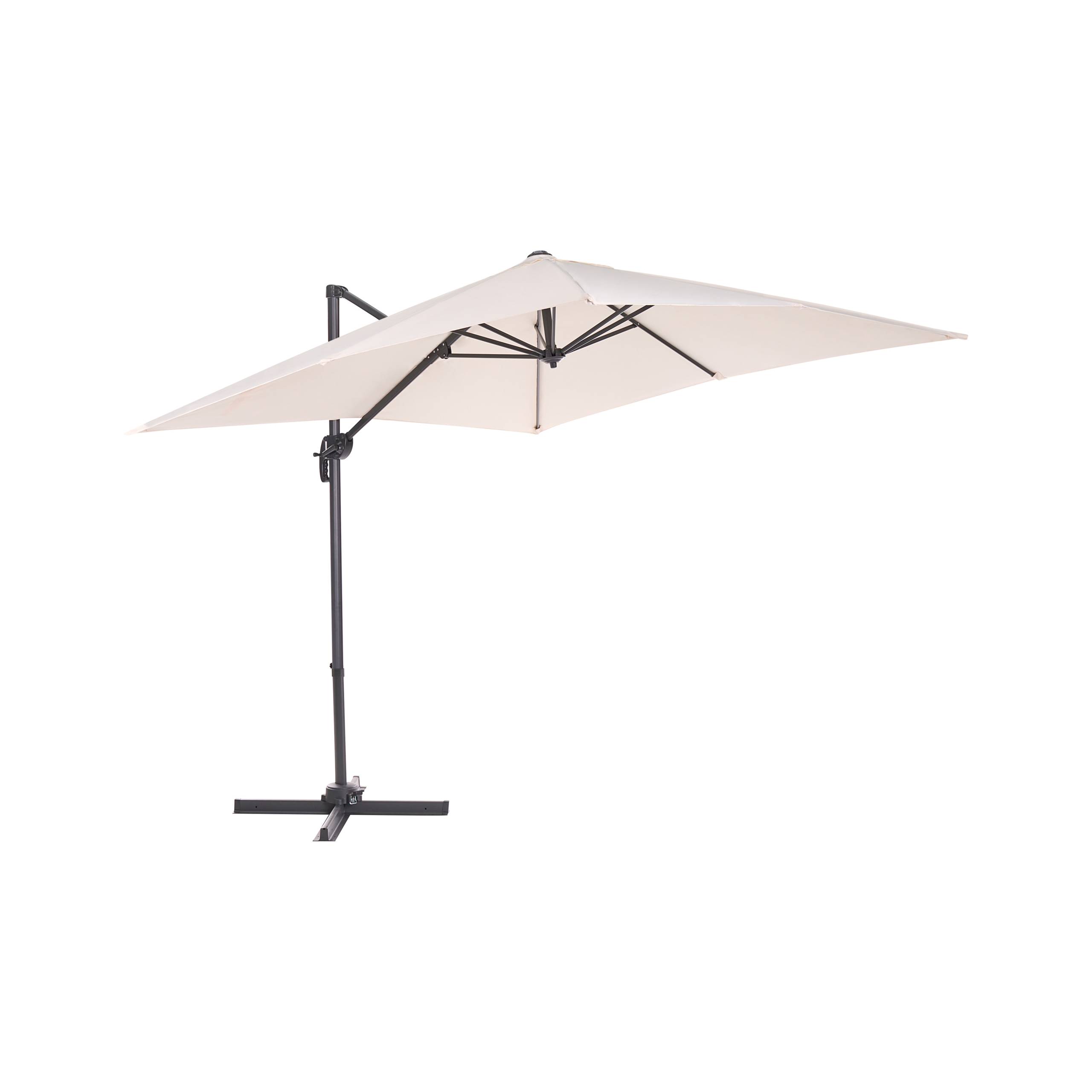 Beliani - Parasol déporté Tissu Beige clair MONZA - Beliani - Imagen 5