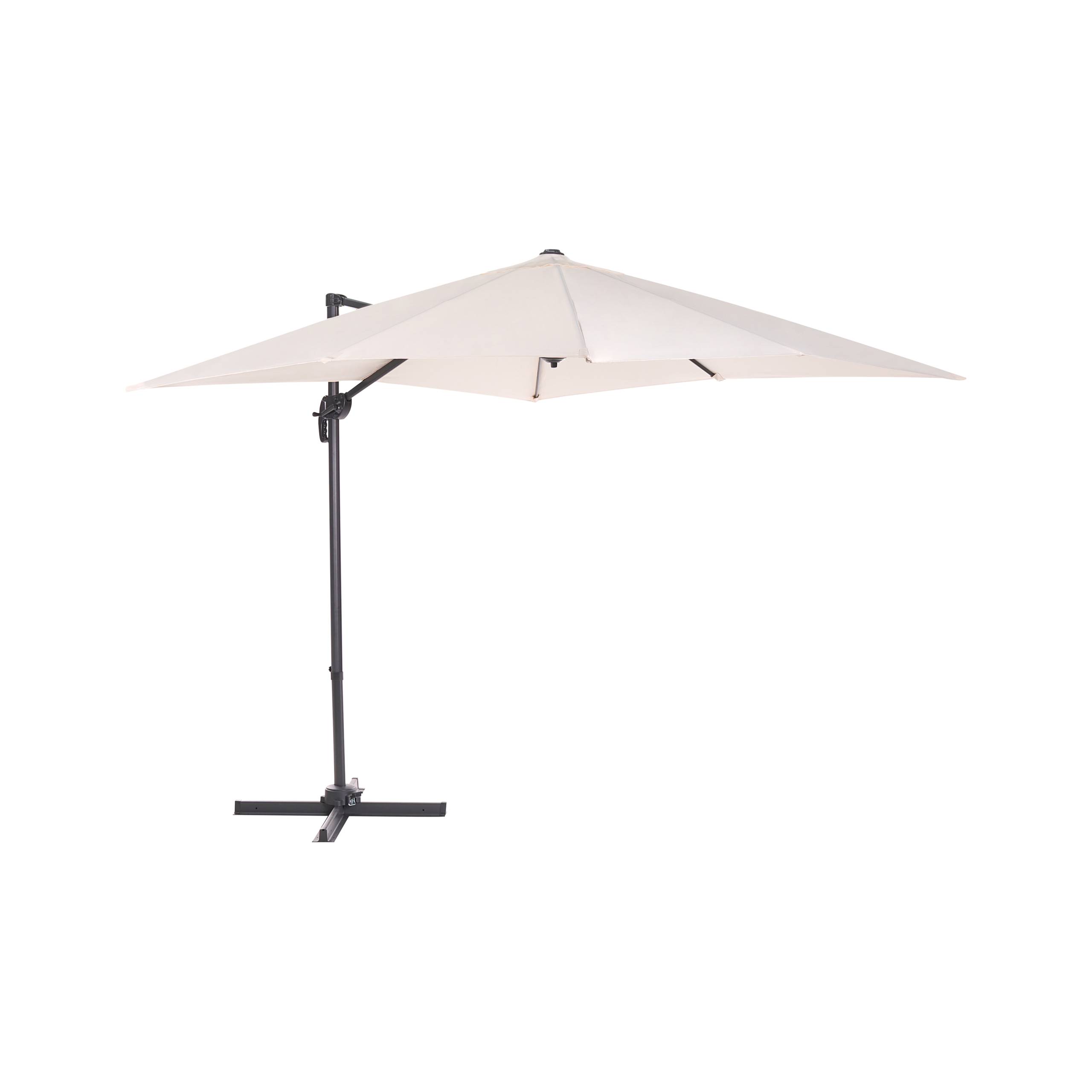 Beliani - Parasol déporté Tissu Beige clair MONZA - Beliani - Imagen 2