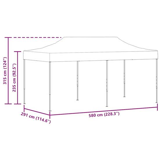 ComfortXL - Tente Pliante 3x6m Acier et Toile Oxford Anti-UV pour Réception Jardin Anthracite – ComfortXL Outdoor Living - Image 6