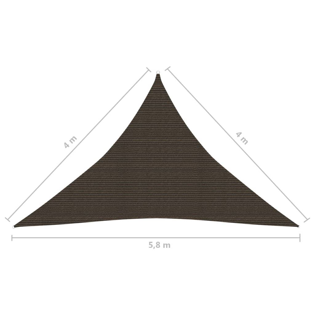 Helloshop26 - Voile toile d'ombrage parasol 160 g/m² PEHD 4 x 4 x 5,8 m marron - Imagen 6