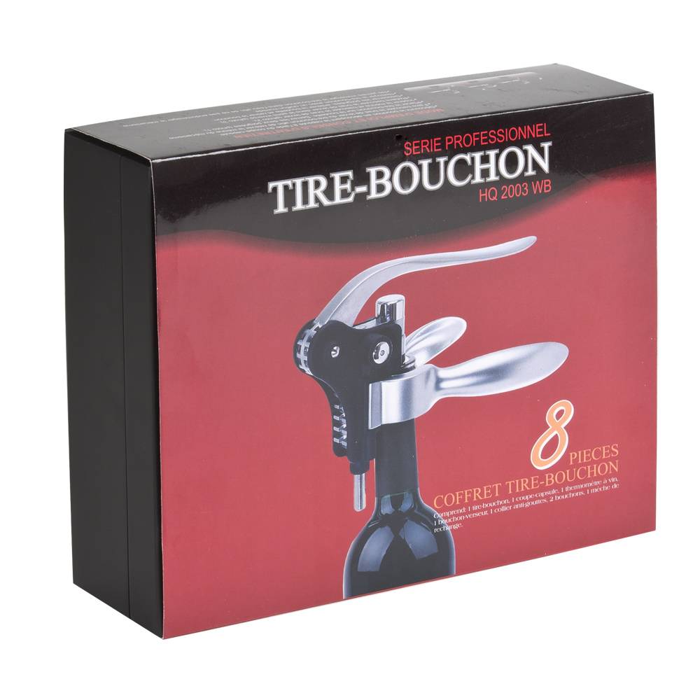 Coffret Cadeau Tire-bouchon JD Diffusion - Inox Gris - 12,7 X 10,2 X 30,5 Cm