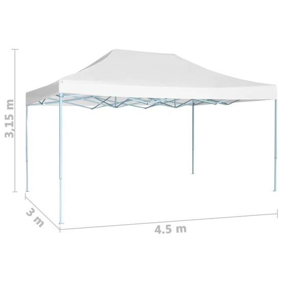 Tente de réception pliable - Tonnelle de jardin - Barnum 3x4,5 m Blanc - MEUBLE PRO - Image 5