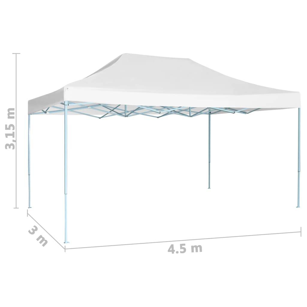 Tente de réception pliable - Tonnelle de jardin - Barnum 3x4,5 m Blanc - MEUBLE PRO - Image 5