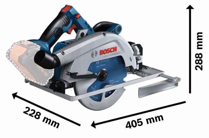 Bosch Professional - Scie circulaire 18V GKS 18V-68 GC Professional (sans batterie ni chargeur) + coffret L-BOXX - BOSCH - 06016B5100 - Imagen 3