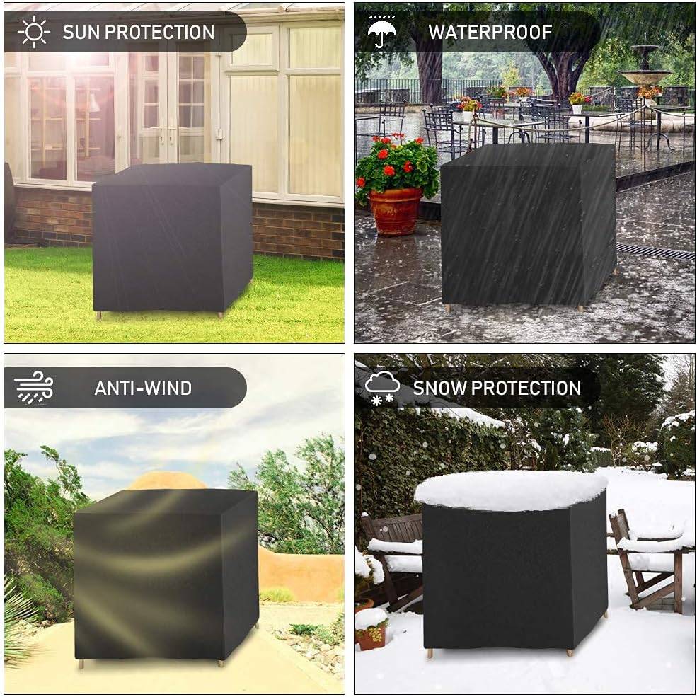 IntiMeg - Housse pour salon de jardin, table de jardin housse ensembles de meubles, housse de protection imperméable Oxford (180 x 120x 74cm) IntiMeg - Image 5
