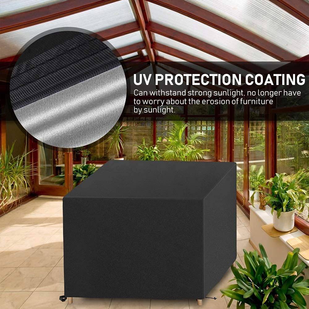 IntiMeg - Housse pour salon de jardin, table de jardin housse ensembles de meubles, housse de protection imperméable Oxford (180 x 120x 74cm) IntiMeg - Image 4
