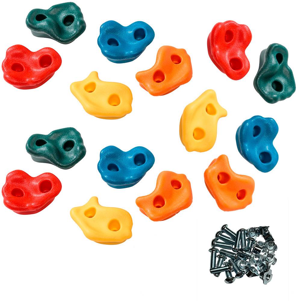 Kangui - 15 Pierres à grimper d'escalade pour structures de jeux - Fixations incluses Kangui - Imagen 1