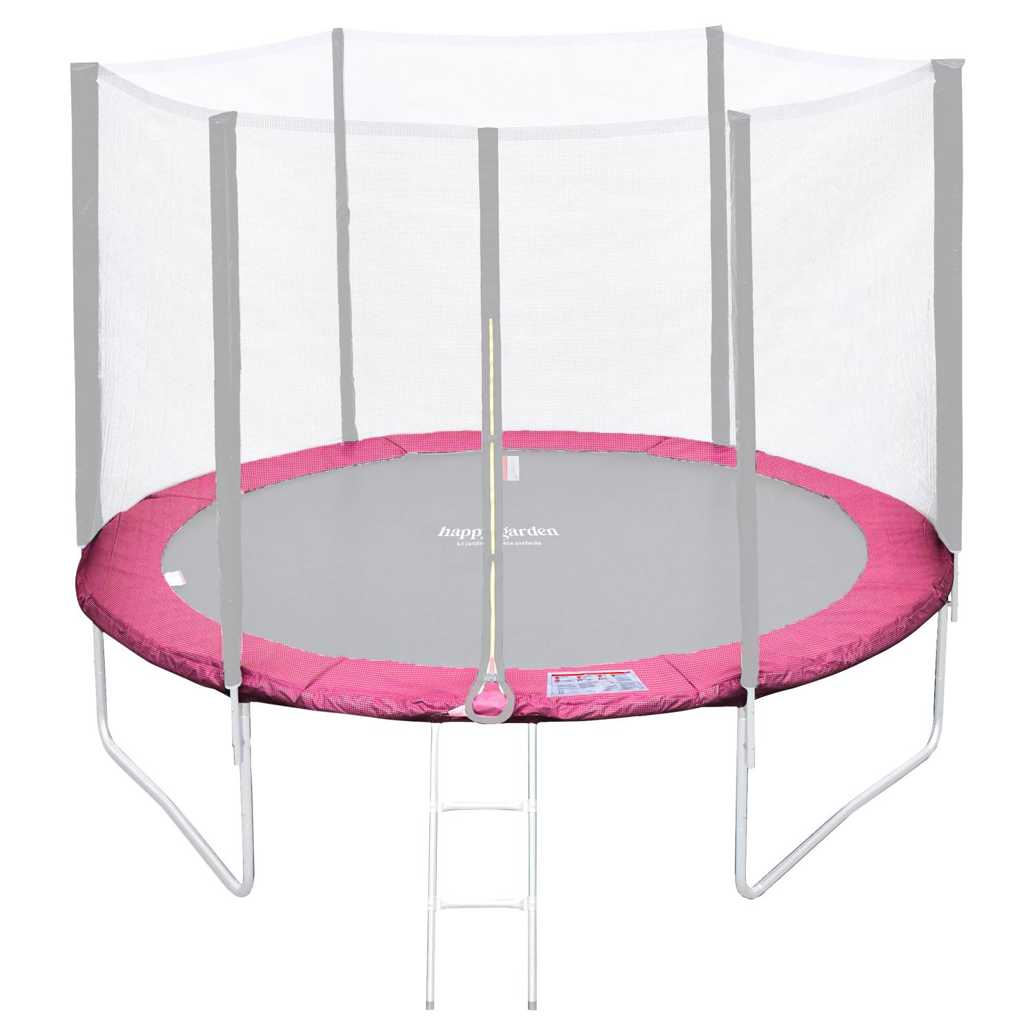 Matelas de protection réversible pour trampoline Ø305cm ADELAÏDE - gris/rose - HAPPY GARDEN - Imagen 6