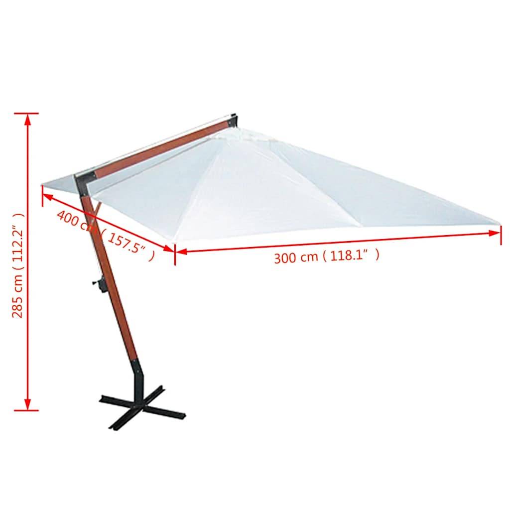 PANGIVO - Parasol polyester blanc 300 x 400 x 285 cm - PANGIVO - Image 6