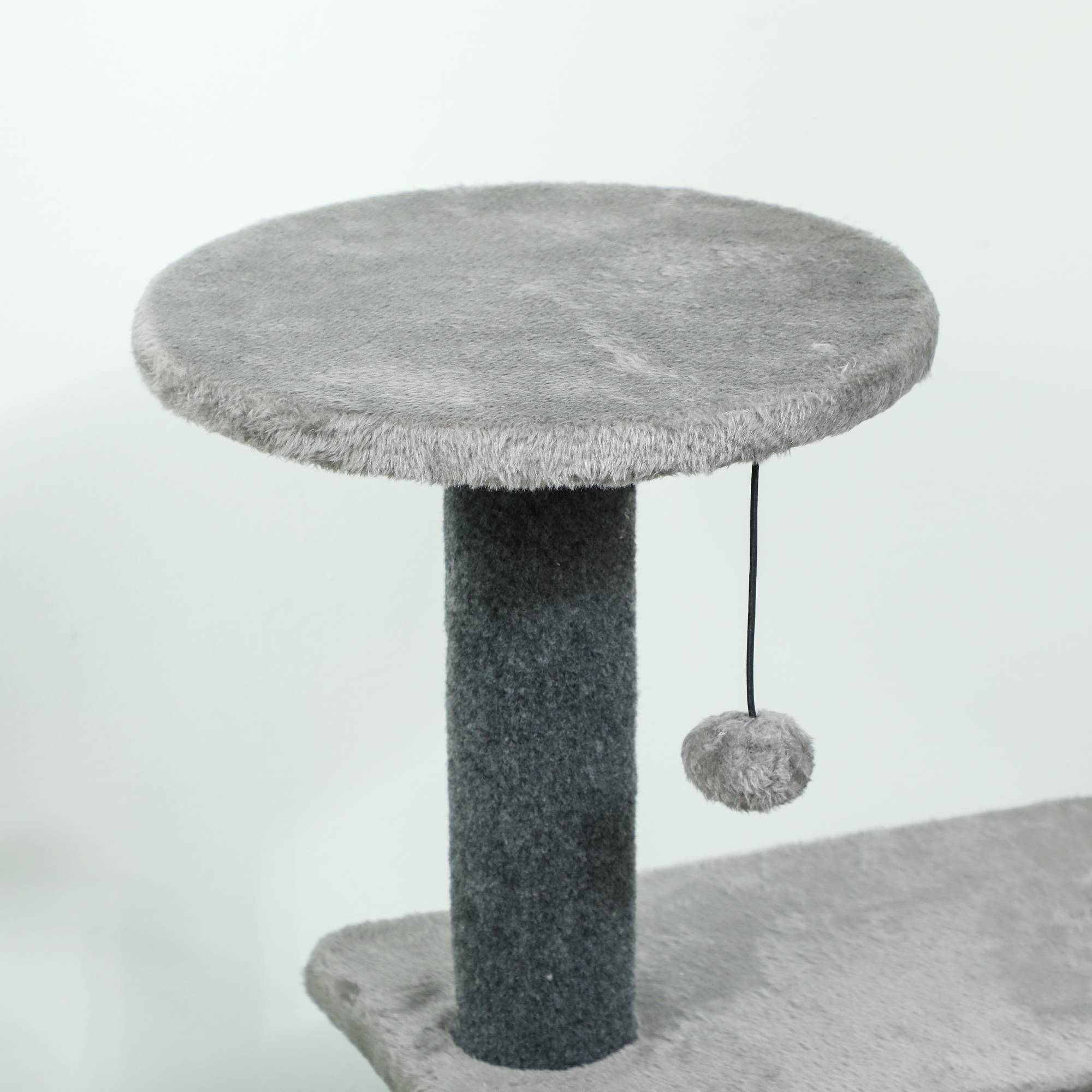 Arbre à chat avec sisal pour deux félins plateformes et niche 103cm gris - ComfortXL Outdoor Living - Image 10