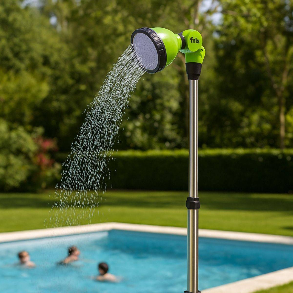 Douche Extérieure avec trépied 1,90m - Douche de Camping Portable Pommeau pivotant, Raccord Tuyau Arrosage Ø16 mm IRIS GARDEN - Imagen 3