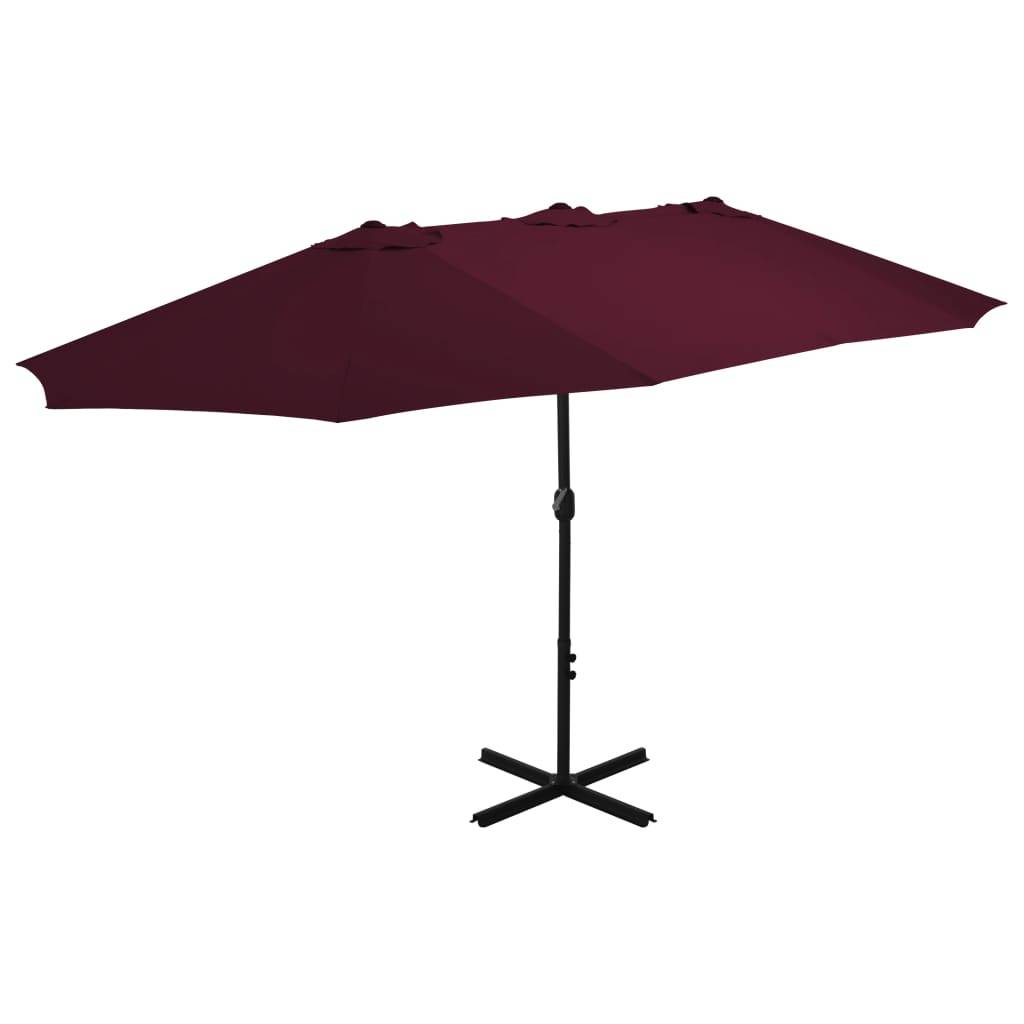 Vidaxl - Parasol d'extérieur avec mât en aluminium rouge bordeaux vidaXL 44871 - Imagen 1