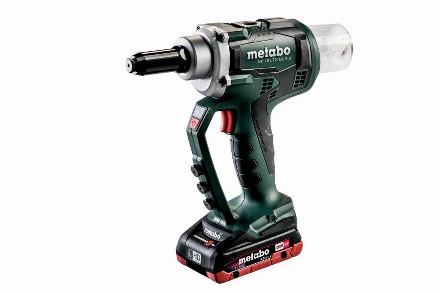Metabo - Riveteuse NP 18 LTX BL 5.0 METABO 2 Batt. LiHD 4,0 Ah + Charg. ASC 55 + coffret MetaBox - 619002800
