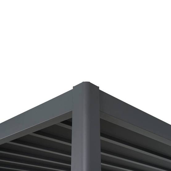 Hesperide - Pergola bioclimatique autoportante Evora 4x3m gris graphite Hespéride - Image 3