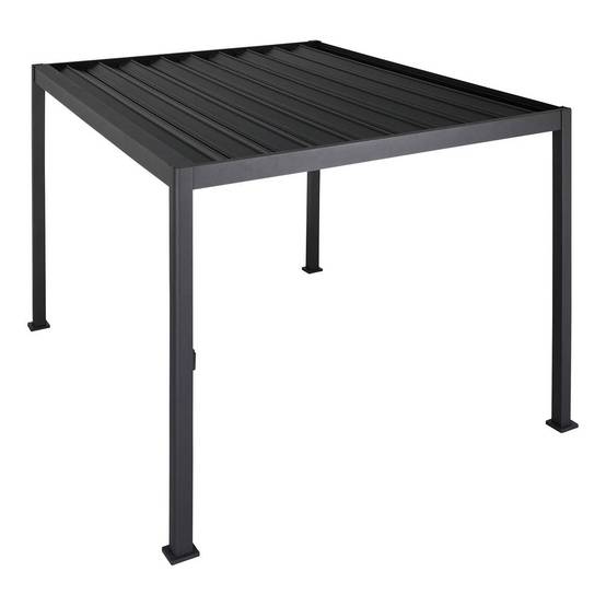Hesperide - Pergola bioclimatique autoportante Evora 4x3m gris graphite Hespéride - Image 1