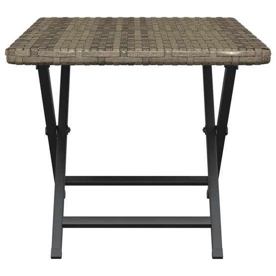 Table pliable résine tressée grise 45 x 35 x 32 cm - PANGIVO - Image 4