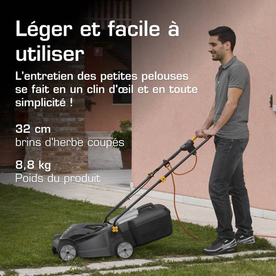 Alpina - Tondeuse électrique BL 320 E, moteur 1000W, bac 25L - Alpina - Image 2