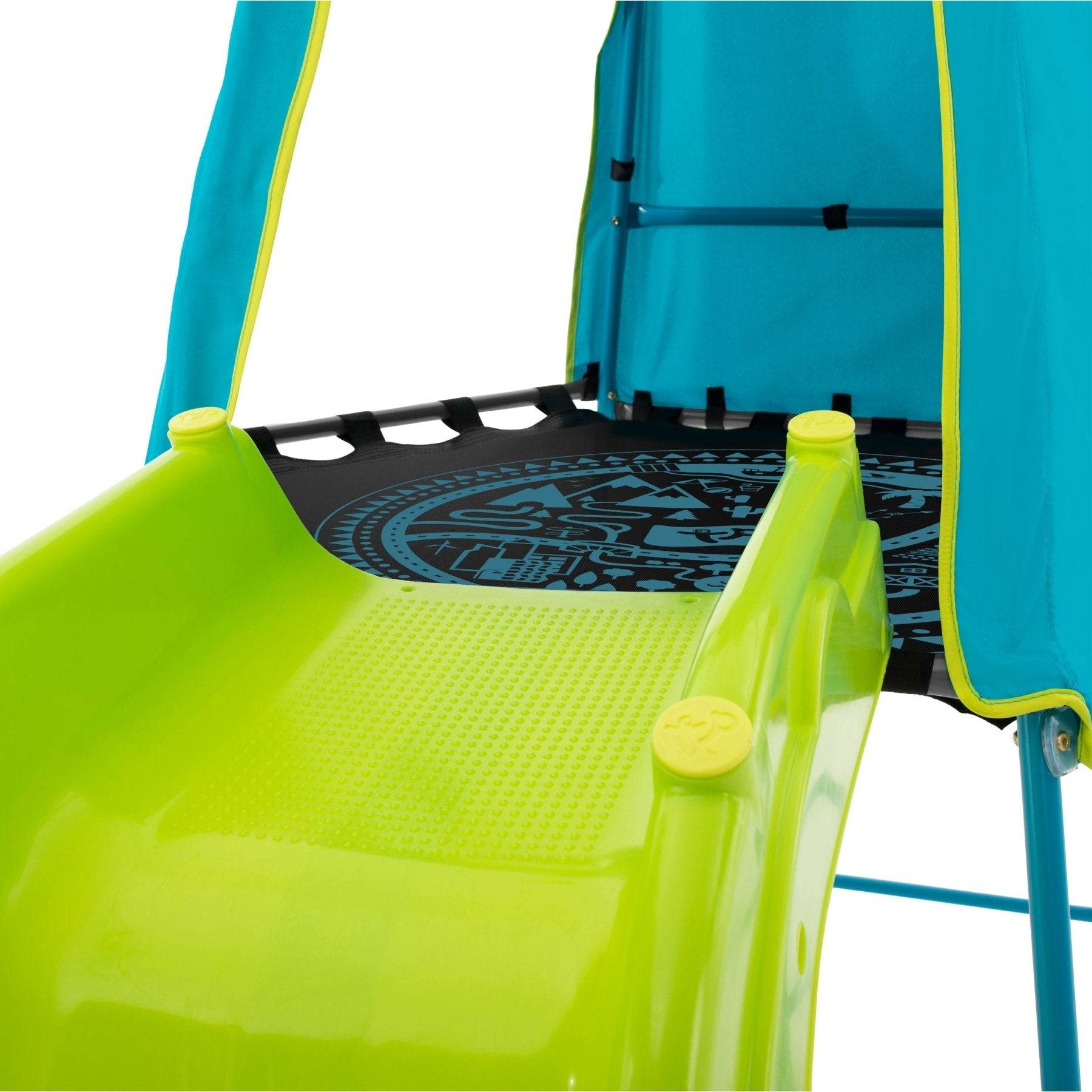Tp Toys - Aire de jeux balançoire, toboggan et panier de basket - métal bleu - H246 cm - EXPLORER TOUR - Imagen 6