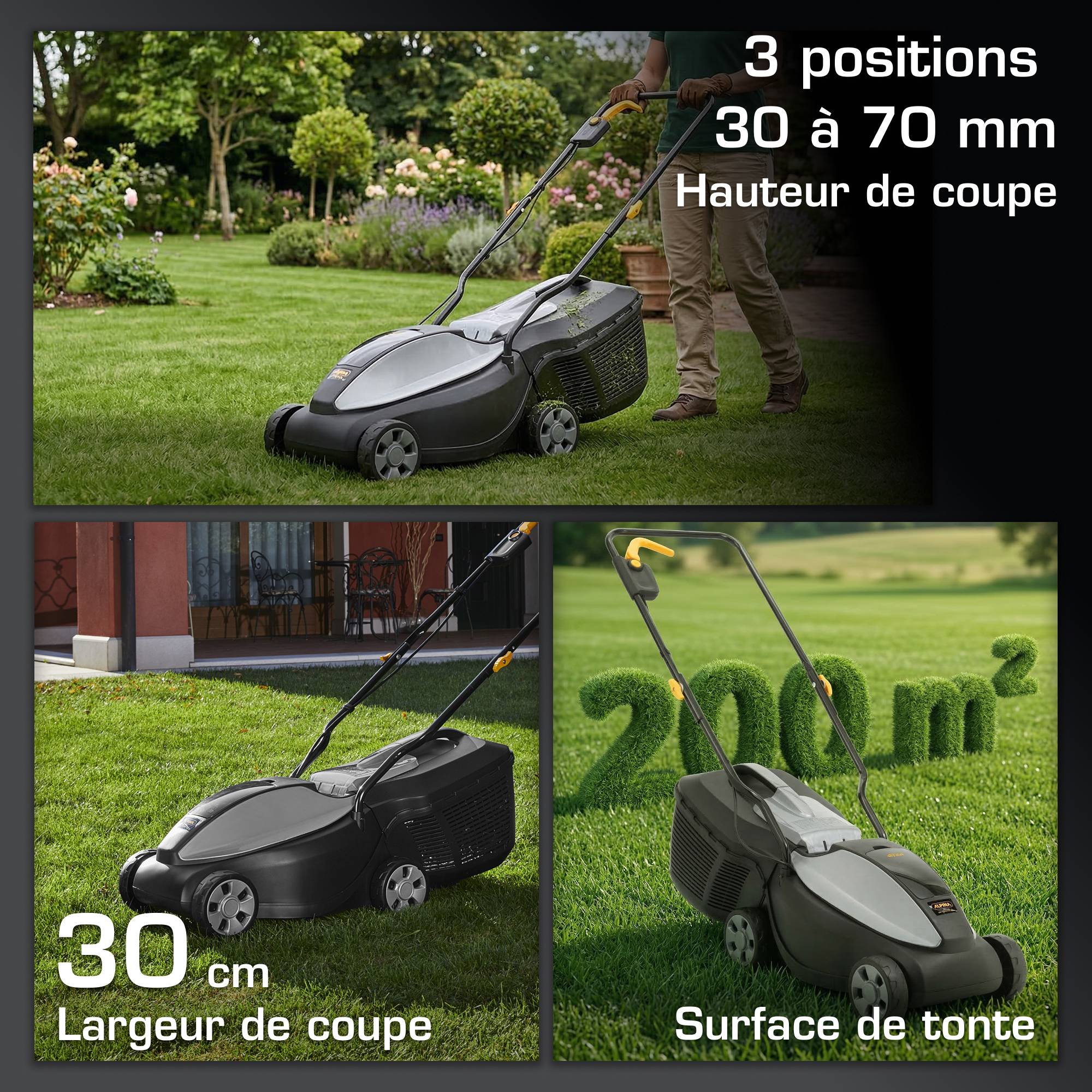 Alpina - Tondeuse sans fil AL1 3020 Li Kit, 30cm, batterie 20V (4Ah) et chargeur - Alpina - Imagen 4