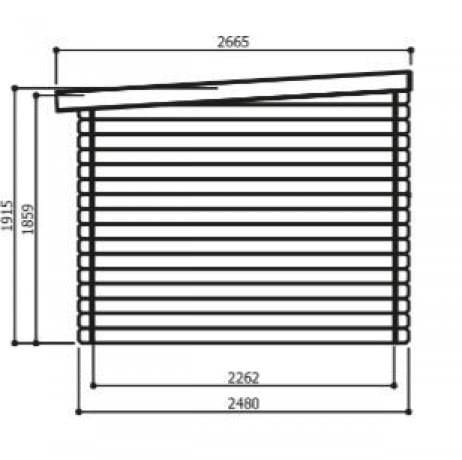 Abri de jardin HOF en bois 5,12m², Plancher Non, Abri bûches Non, Armoire adossée 2 portes - Image 3