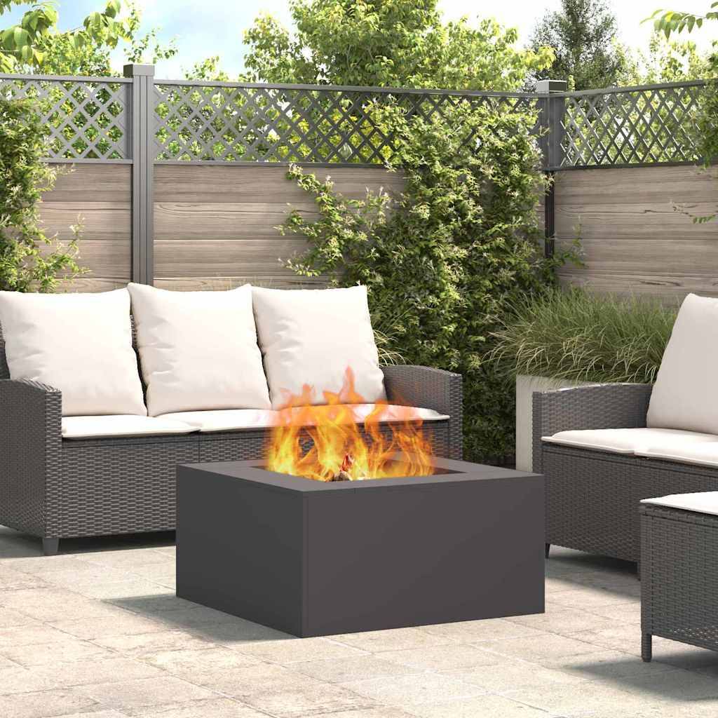 ComfortXL - Très Grand Brasero Carré XXL 80cm Acier Foyer de Jardin Design Moderne Noir – ComfortXL Outdoor Living - Image 1