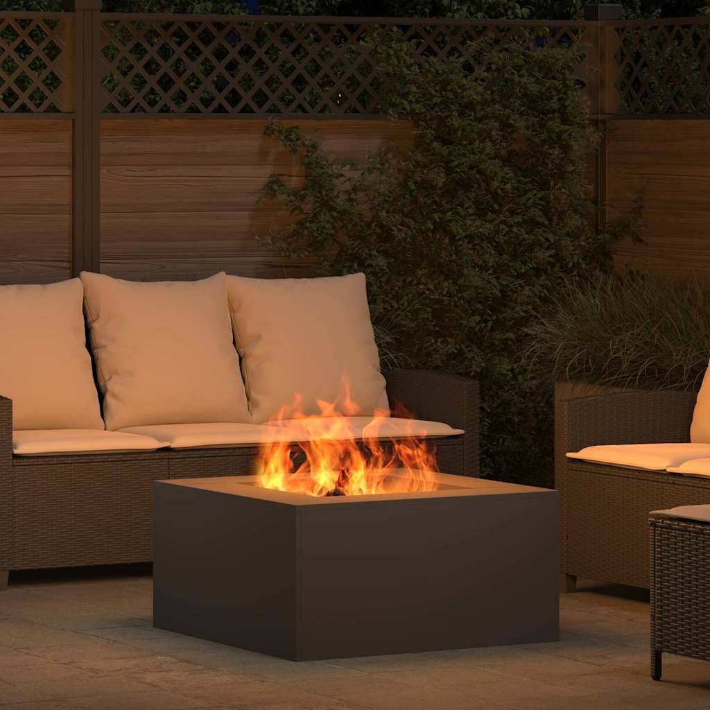 ComfortXL - Très Grand Brasero Carré XXL 80cm Acier Foyer de Jardin Design Moderne Noir – ComfortXL Outdoor Living - Image 4