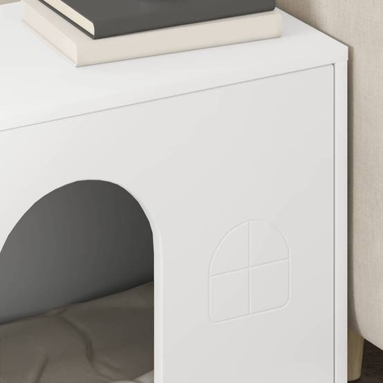 Chatiere bois blanc 51 x 30 x 52 cm - Prolenta premium p337.3 - Image 4