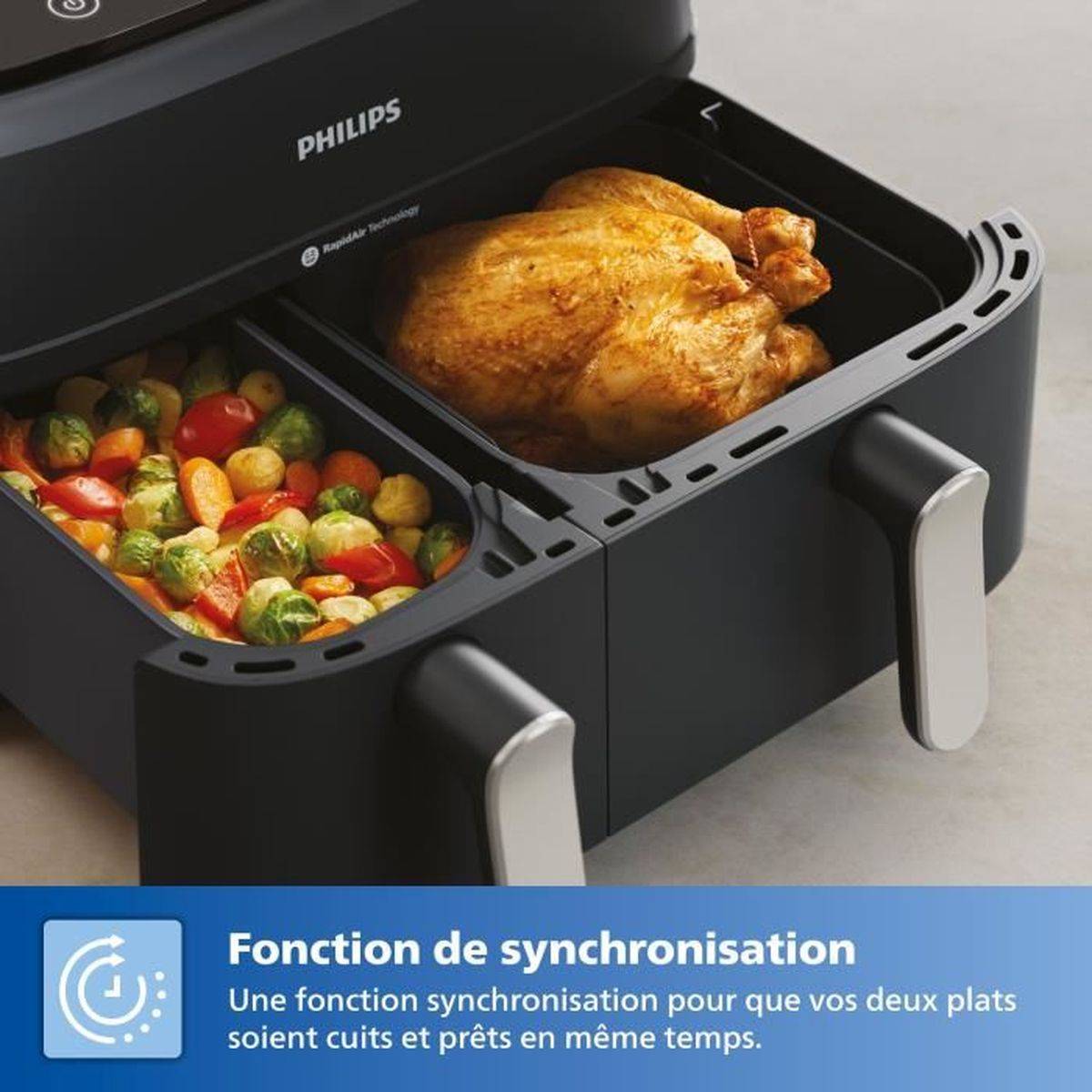 Philips - Friteuse sans huile 9l 2750w noir NA351.00 Philips - Image 5