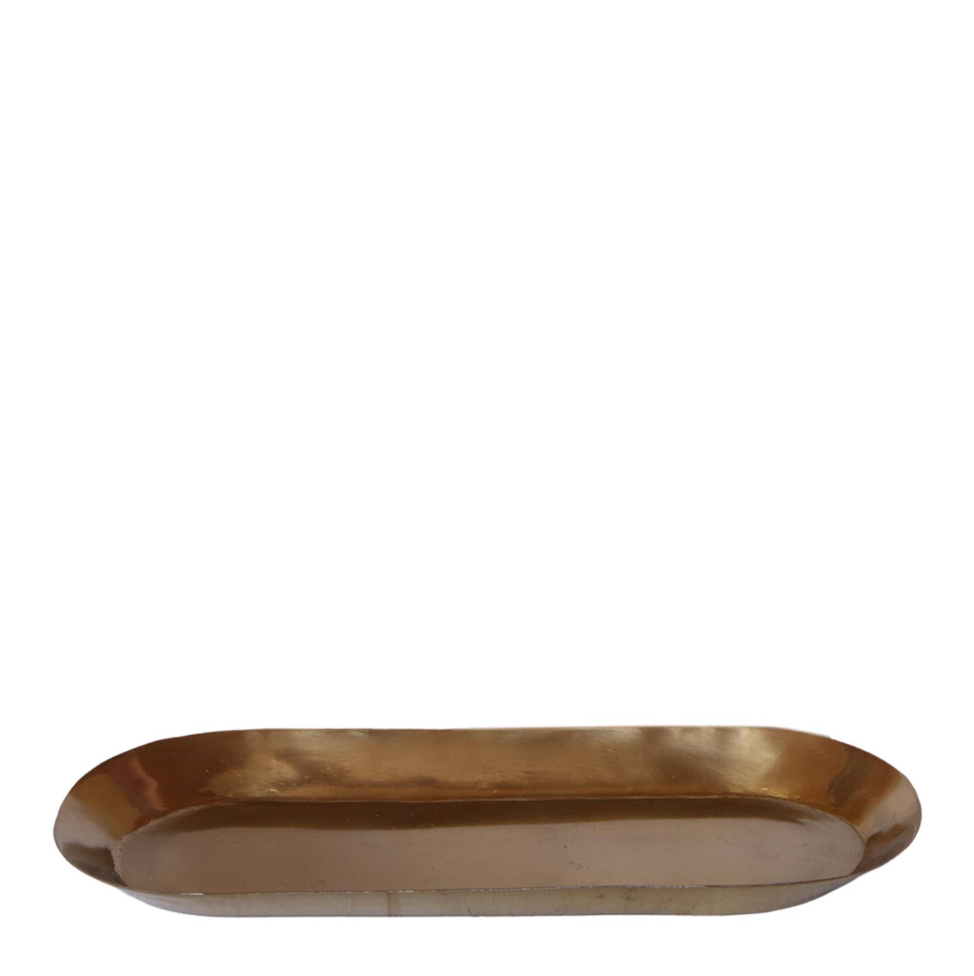 Plateau ovale Ø30cm - doré - Image 1
