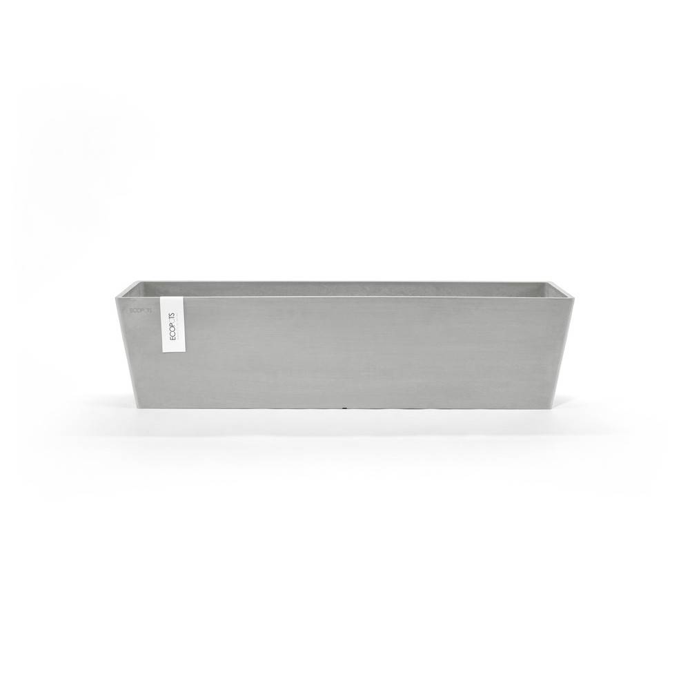 Ecopots - Pot Rectangulaire Bruges 80 Blanc Gris - 80 x 20 x H. 20 cm - 25 L ECOPOTS - Imagen 1