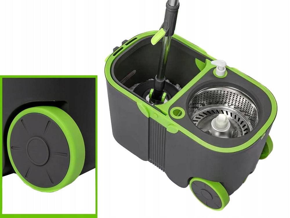 Importdistrib - Ensemble Balai serpillère vadrouille rotatif 360 turbo avec seau et 2 tampons en microfibre IMPORTDISTRIB - Imagen 3
