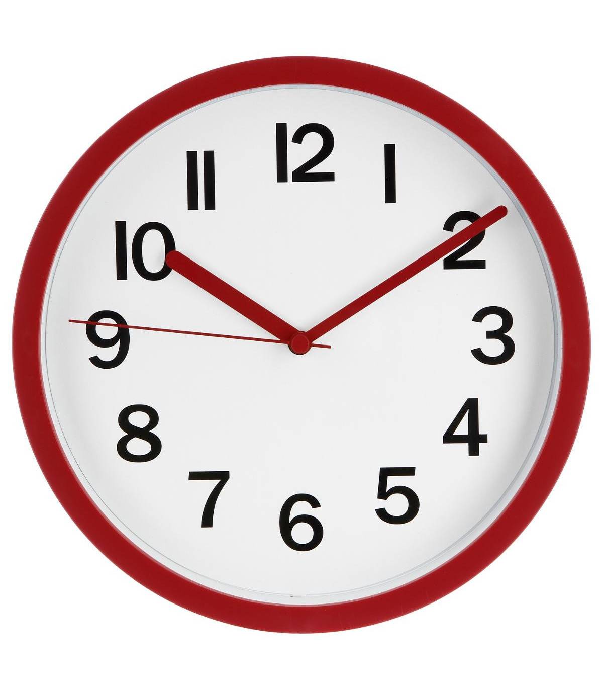 Pendule murale moderne Rouge D 22 cm - Image 1