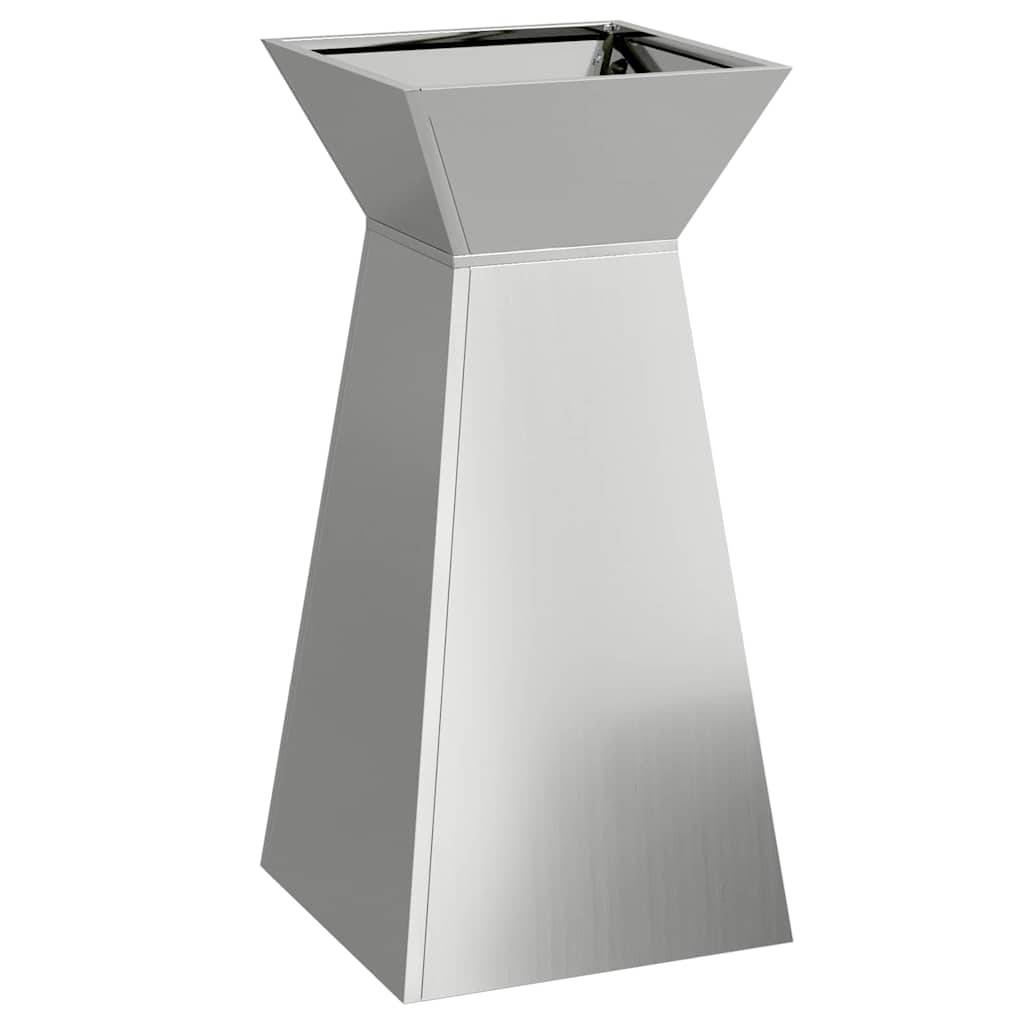 Jardinière | Pot de fleurs | Cache-pot | Bac à fleurs à pilier Argent 35 x 35 x 73 cm - Image 1