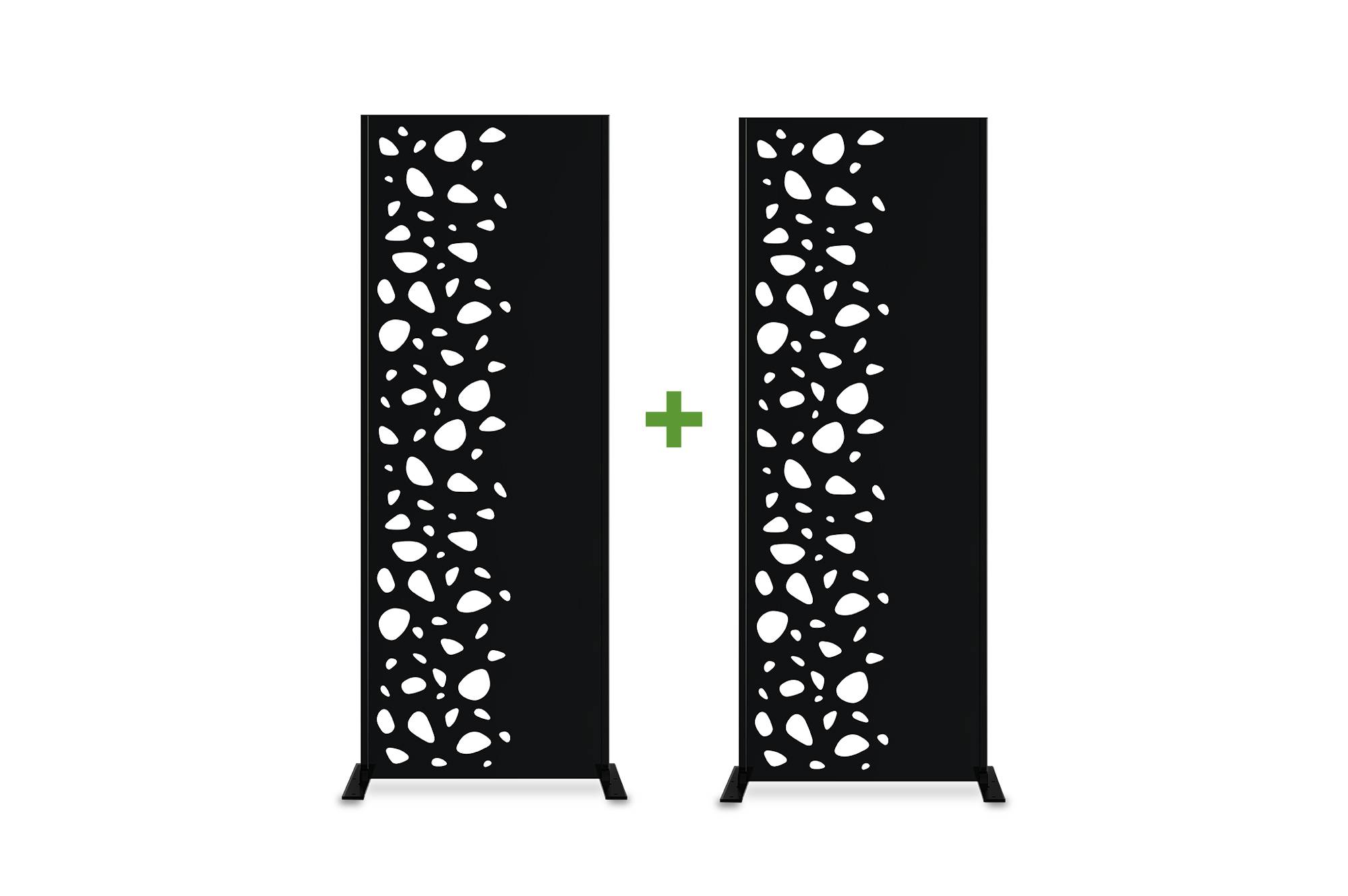 Casanoov Lot de 2 panneaux décoratifs SUNNY Noir H.160  cm motifs côté gauche - Image 1