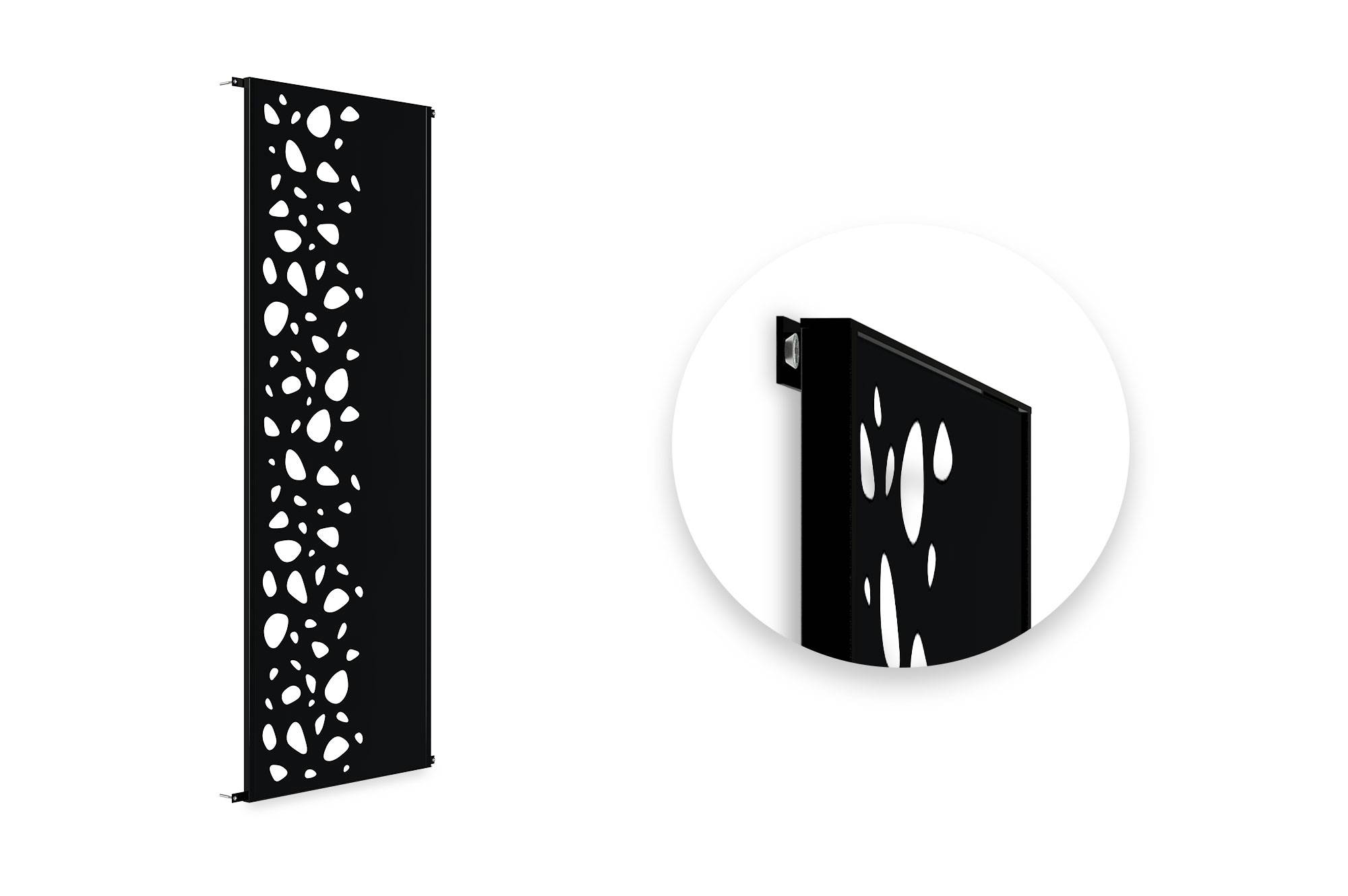 Casanoov Lot de 2 panneaux décoratifs SUNNY Noir H.160  cm motifs côté gauche - Image 6