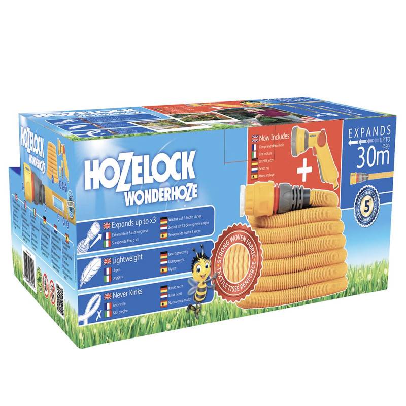 Hozelock - HOZELOCK Tuyau d'Arrosage Extensible Wonderhoze 30m – Avec Pistolet Multispray - Image 4