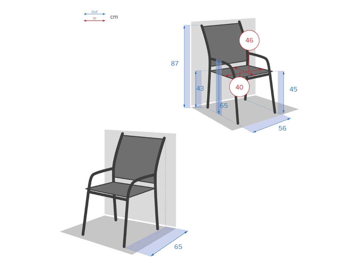 Hesperide - Lot de 4 fauteuils de jardin en texaline Piazza Lin/Blanc - Hespéride - Imagen 5